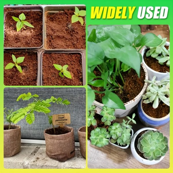 13lb coconut coir bricks for plants with low electrical conductivity and balanced ph, suitable for planting and horticulture. the coir is made from coconut fibers