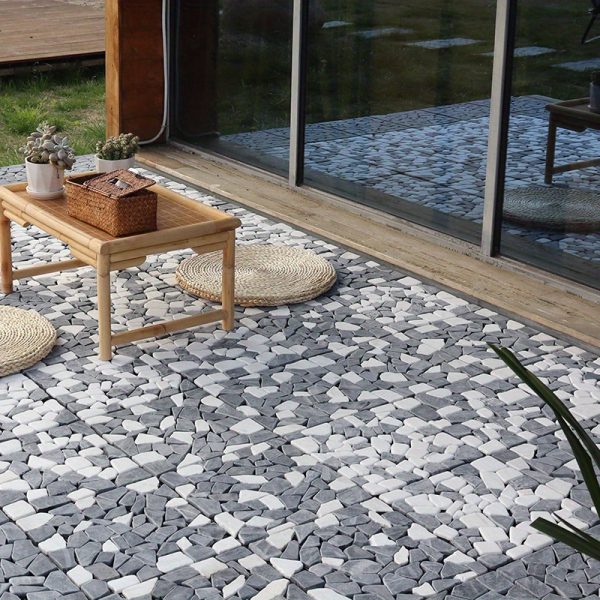 wood plastic floor high end wood plastic floor | outdoor terrace balcony courtyard natural stone self paving renovation ground anti corrosion and anti skid easy assembly