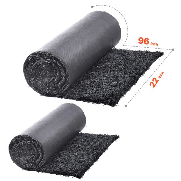 vevor rubber mulch for landscaping, 1 roll u002f2 rollsu002f4 rolls rubber mulch mat 96 inchu002f120 inch, permanent rubber pathway, natural looking black mulch garden edging for plants, vegetables & flower garden barrier