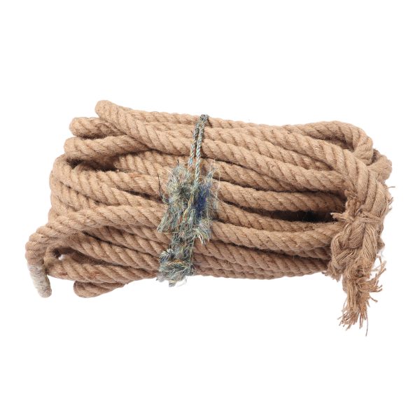 twisted yellow hemp rope twisted thick jute rope hammock swing boat railing 26mm 1102.31lb bearing