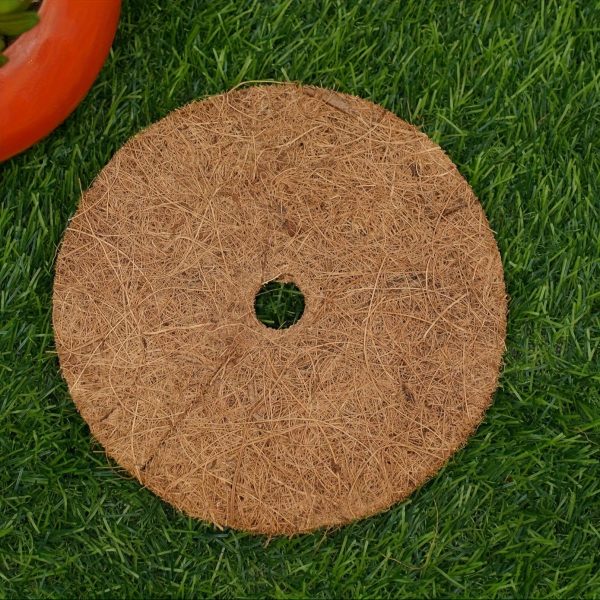 7 pieces of coconut fiber cover ring tree protection mat, 15.7 inch coconut shell tree protection, tree ring mat tree tray plant mulch, suitable for indoor or outdoor use
