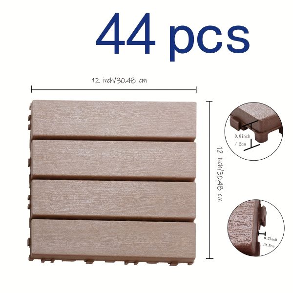 interlocking outdoor plastic floor tiles (12