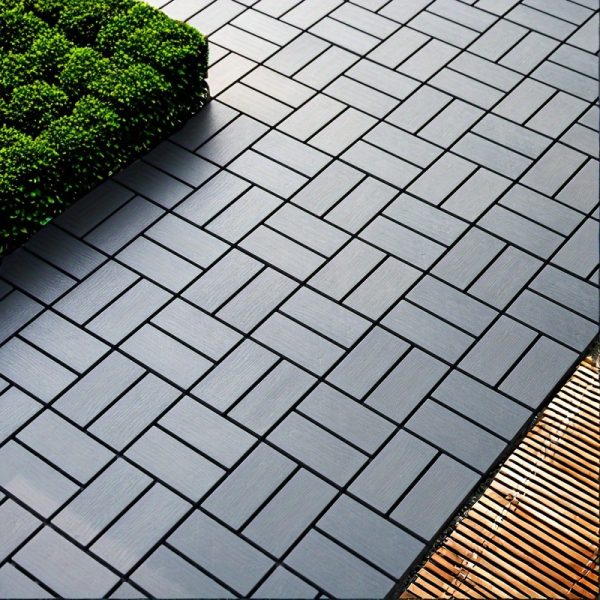 44 pack plastic interlocking deck tiles (grey)