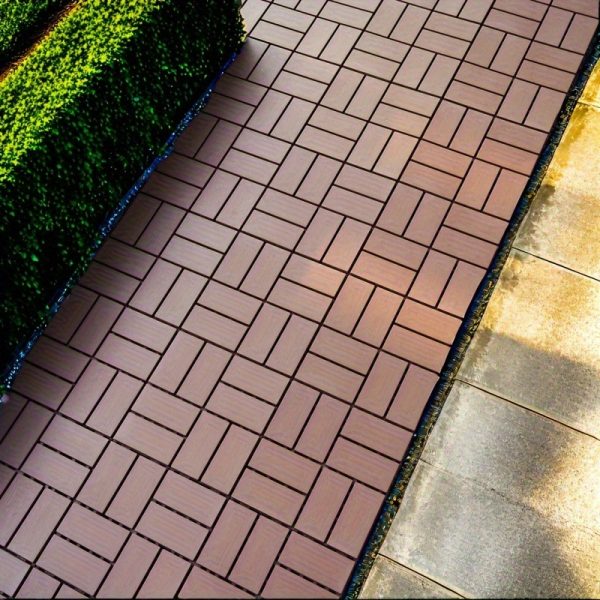 44 pack plastic interlocking deck tiles (grey)