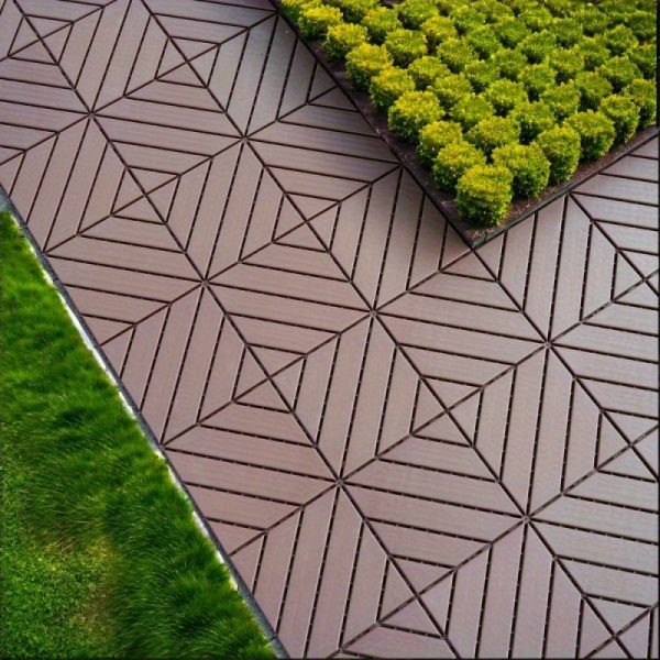 44 pack plastic interlocking deck tiles (grey)