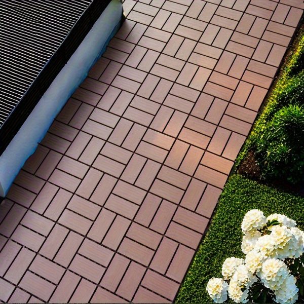 44 pack plastic interlocking deck tiles (grey)