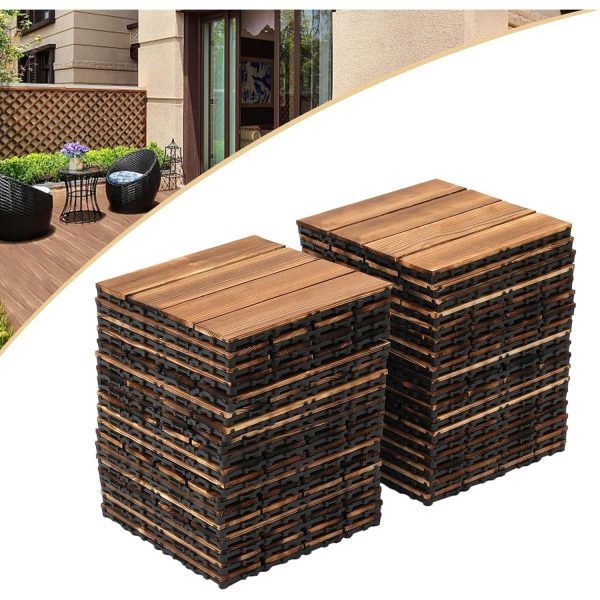 primegae wood plastic composite patio deck tiles, 12