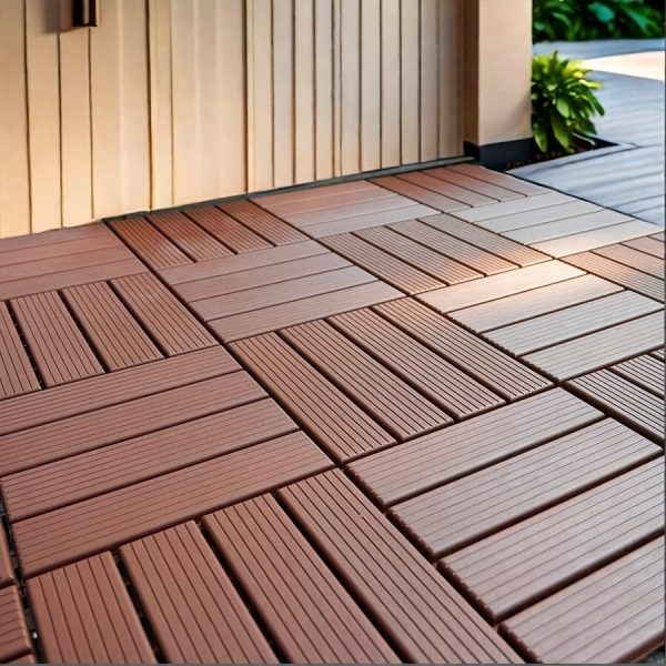 plastic interlocking deck bricks, 44 terrace deck bricks, square waterproof outdoor all weather use, swimming pool balcony backyard terrace deck tiles