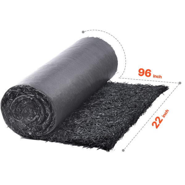 vevor rubber mulch for landscaping, 1 roll u002f2 rollsu002f4 rolls rubber mulch mat 96 inchu002f120 inch, permanent rubber pathway, natural looking black mulch garden edging for plants, vegetables & flower garden barrier