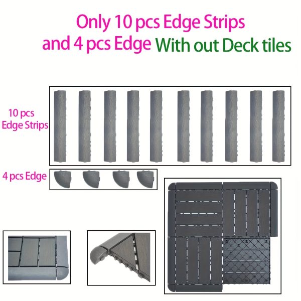 interlocking outdoor plastic floor tiles (12