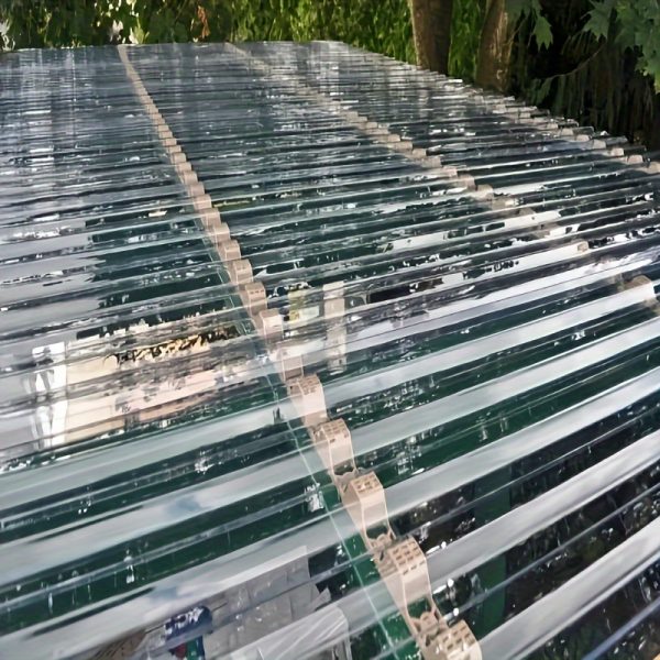 10pcs wavy polycarbonate plastic curved transparent roof panels, easy to install transparent polycarbonate roof panels suitable for greenhouses and warehouses