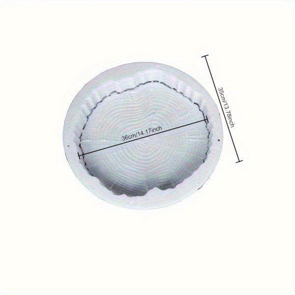 polypropylene garden molds round polypropylene garden stepping stone molds | imitation tree stump cement step platform, wood grain relief pathway paving mold for diy concrete brick casting, courtyard and landscape design