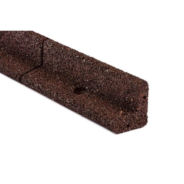 ecoborder 4 ft. brown rubber landscape edging (1 pack)