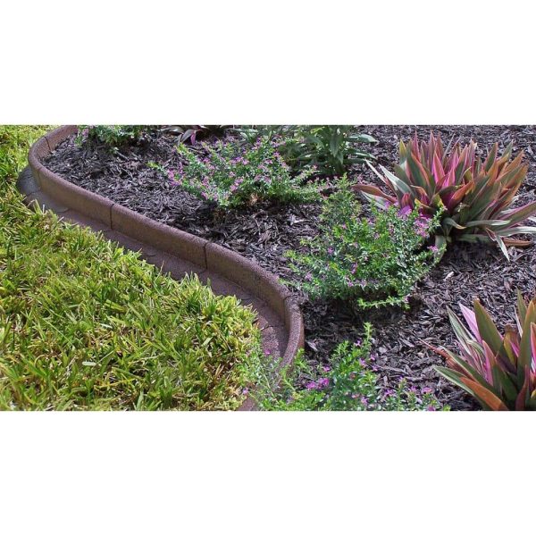 ecoborder 4 ft. brown rubber landscape edging (1 pack)