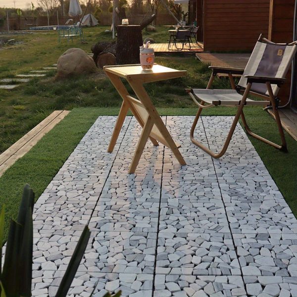 wood plastic floor high end wood plastic floor | outdoor terrace balcony courtyard natural stone self paving renovation ground anti corrosion and anti skid easy assembly