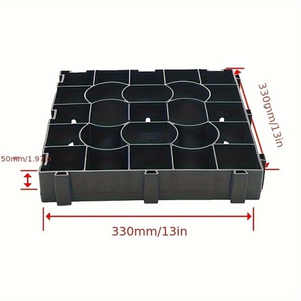 2u002f5u002f10u002f15pcs high strength outdoor road diy permeable plastic paving grid and grass grid, parking lotu002fgarden permeable gravel grass paving, garden parking grid, fire lane, yard rv universal mat