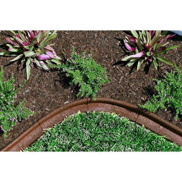ecoborder 4 ft. brown rubber landscape edging (1 pack)