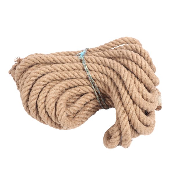 twisted yellow hemp rope twisted thick jute rope hammock swing boat railing 26mm 1102.31lb bearing