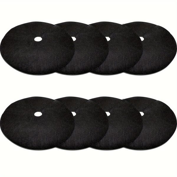 8 pack 24.5 inch non woven tree mulch ring tree protector mat, reusable tree weed barrier mat for weed control root protection