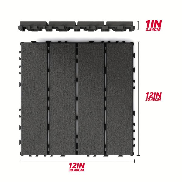 plastic interlocking deck bricks, 44 terrace deck bricks, square waterproof outdoor all weather use, swimming pool balcony backyard terrace deck tiles