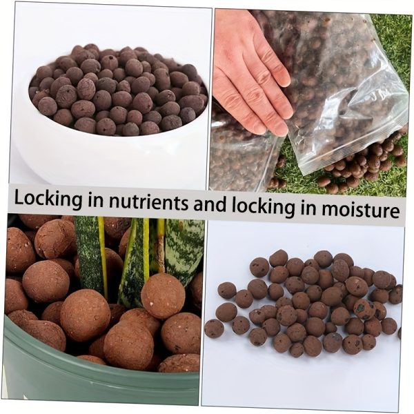 20 lb hydroponic clay pebbles, 5mm 10mm expanded growing medium for aquaponics, drainage & decor