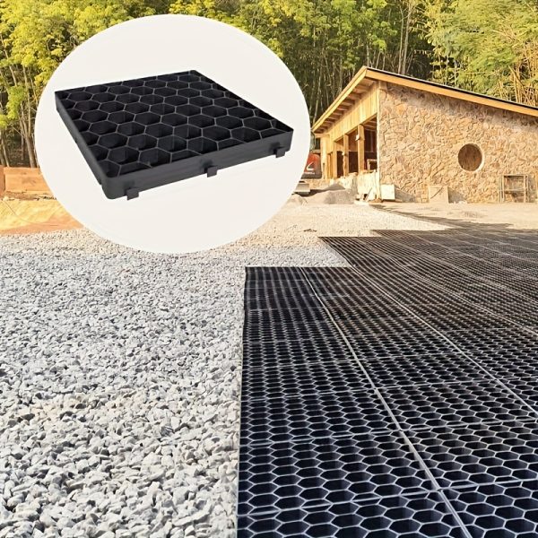 2u002f5u002f10u002f15pcs high strength outdoor road diy permeable plastic paving grid and grass grid, parking lotu002fgarden permeable gravel grass paving, garden parking grid, fire lane, yard rv universal mat