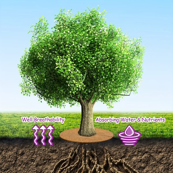 7 pieces of coconut fiber cover ring tree protection mat, 15.7 inch coconut shell tree protection, tree ring mat tree tray plant mulch, suitable for indoor or outdoor use