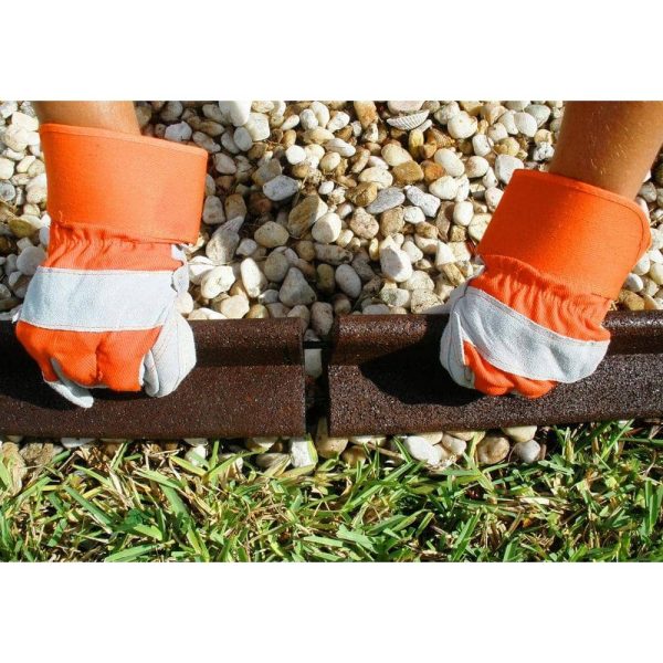 ecoborder 4 ft. brown rubber landscape edging (1 pack)