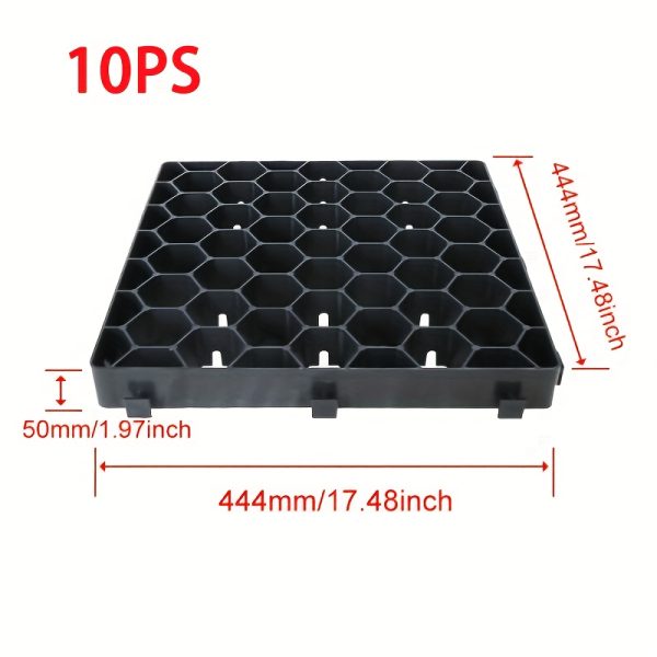 2u002f5u002f10u002f15pcs high strength outdoor road diy permeable plastic paving grid and grass grid, parking lotu002fgarden permeable gravel grass paving, garden parking grid, fire lane, yard rv universal mat
