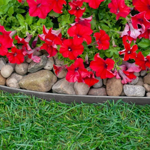 easyflex heavy duty no dig landscape edging 50' kit, gray