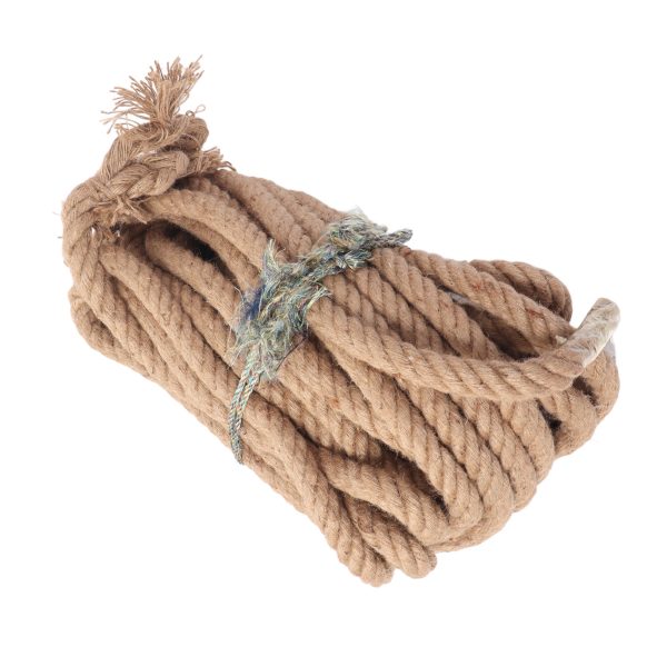 twisted yellow hemp rope twisted thick jute rope hammock swing boat railing 26mm 1102.31lb bearing