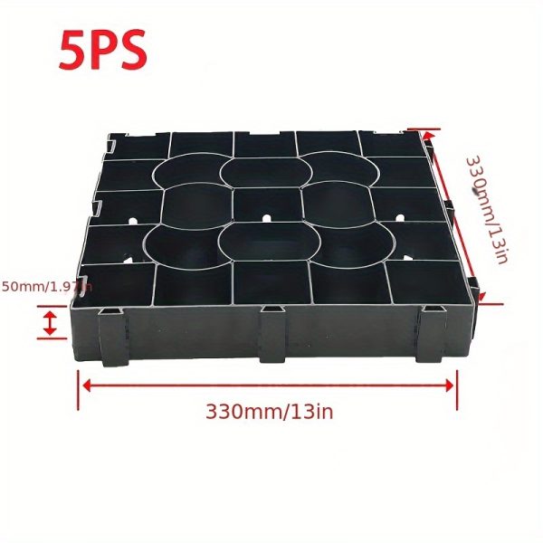 2u002f5u002f10u002f15pcs high strength outdoor road diy permeable plastic paving grid and grass grid, parking lotu002fgarden permeable gravel grass paving, garden parking grid, fire lane, yard rv universal mat