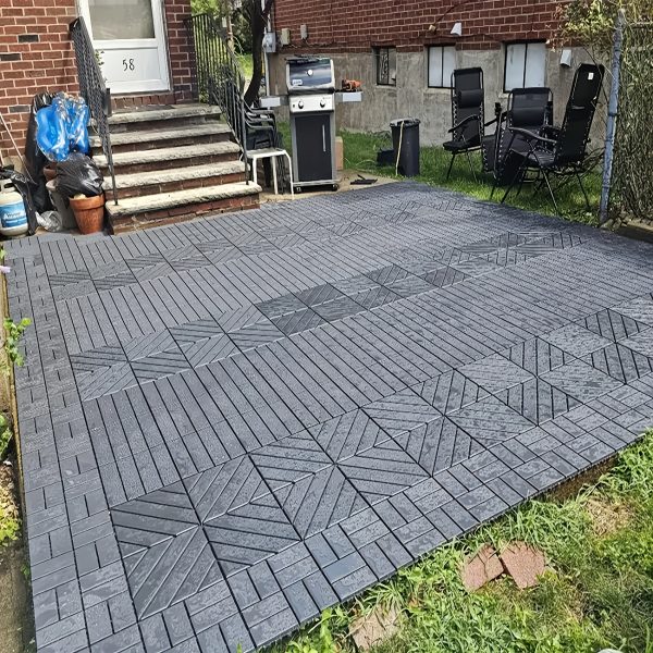 interlocking outdoor plastic floor tiles (12