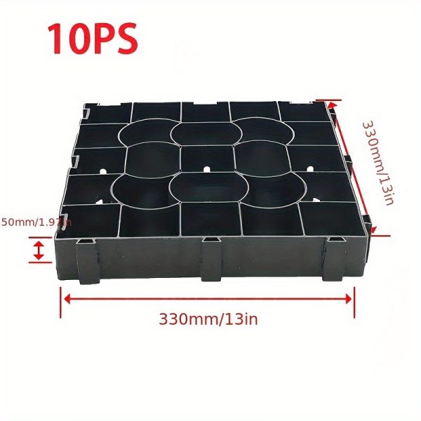 2u002f5u002f10u002f15pcs high strength outdoor road diy permeable plastic paving grid and grass grid, parking lotu002fgarden permeable gravel grass paving, garden parking grid, fire lane, yard rv universal mat