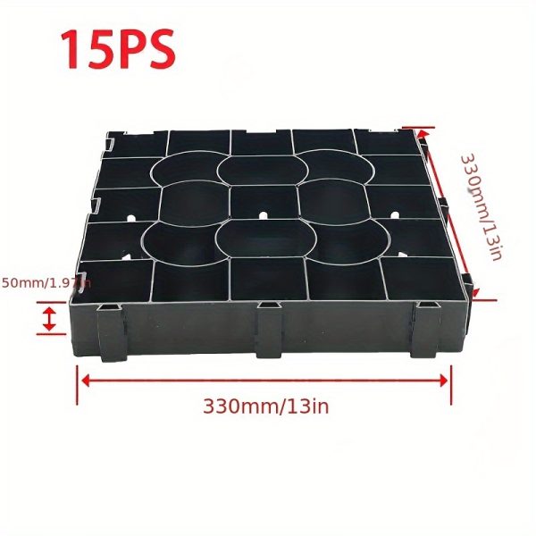 2u002f5u002f10u002f15pcs high strength outdoor road diy permeable plastic paving grid and grass grid, parking lotu002fgarden permeable gravel grass paving, garden parking grid, fire lane, yard rv universal mat
