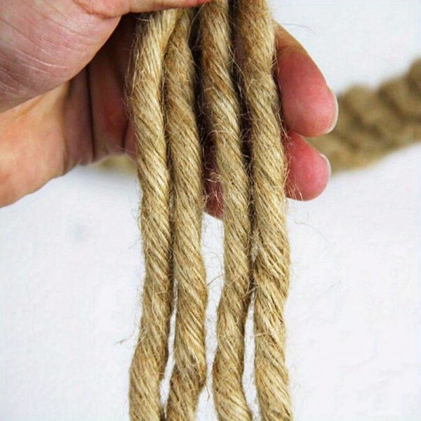 twisted manila rope jute rope 1 inch x 10 feet natural thick hemp rope for crafts nautical railings hammock decorating