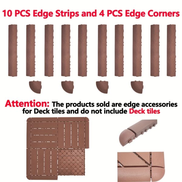 waterproof interlocking deck tiles waterproof anti slip interlocking patio tiles | ideal for garden, walkway, balcony, courtyard and porch decoration, made of plastic material, easy to clean and maintain