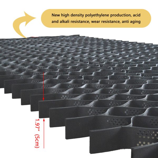 2.5m*4m*5cm hdpe ground grid honeycomb geocell permeable pavers subgrade reinforcement grass planting slope protection honeycomb geocell