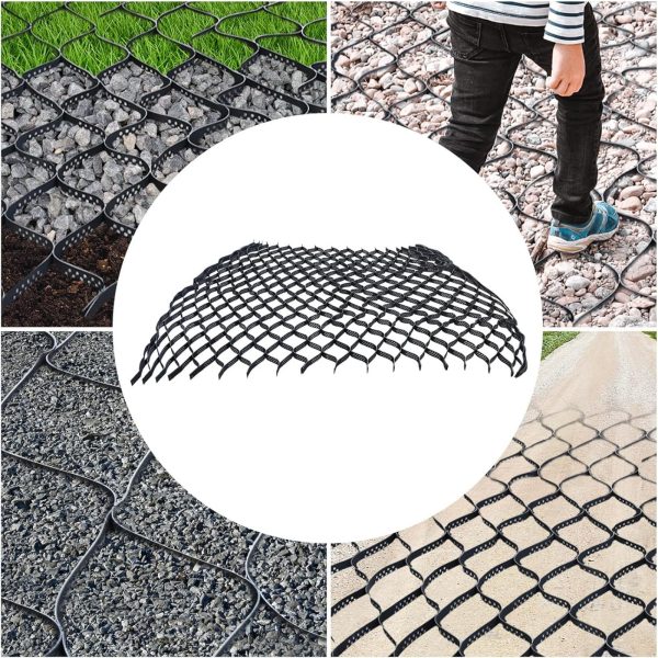 17 x 9 ft ground grid paver geocell grid 2 inch thick gravel ground grid honeycomb geocell permeable pavers for roads parking lots playgrounds trails