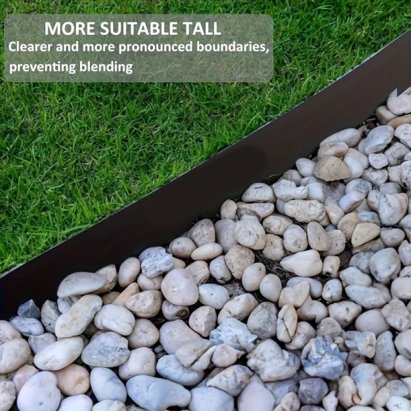 easy to install no dig garden border kit with 15 sturdy nails durable pet landscape border for flower beds, paths and lawn separations