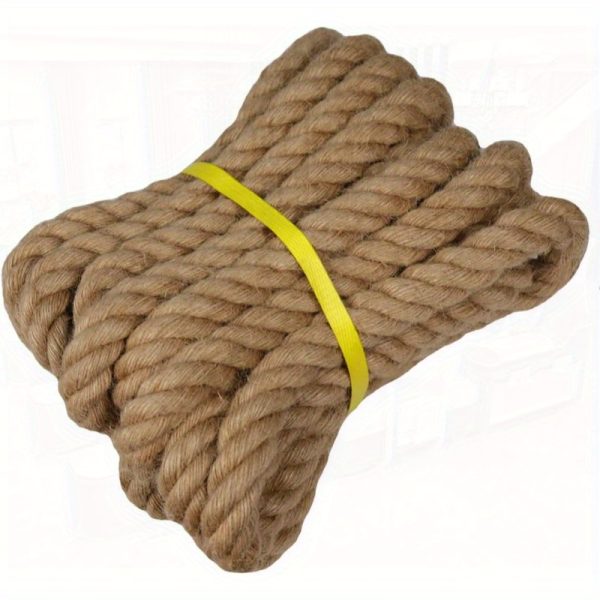 twisted manila rope jute rope 1 inch x 10 feet natural thick hemp rope for crafts nautical railings hammock decorating