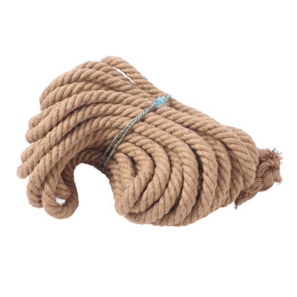 twisted yellow hemp rope twisted thick jute rope hammock swing boat railing 26mm 1102.31lb bearing