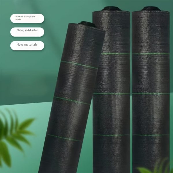 4ftx150ft heavy duty water permeable pp weed barrier landscape fabric grass proof garden cloth, uv resistant & lightweight for driveways, pathways, flower beds cut to size design, no weed growth