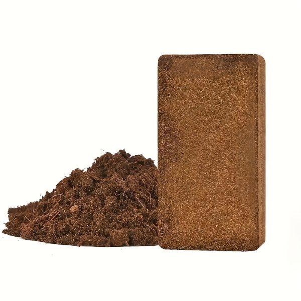 compressed coconut coir fiber blocks easy to expand, low ec & balanced ph, floating grow medium for vegetables, herbs, flowering plants, coconut fiber for plants, vegetable gardening, beachthemed decor, material