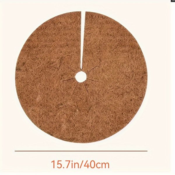 7 pieces of coconut fiber cover ring tree protection mat, 15.7 inch coconut shell tree protection, tree ring mat tree tray plant mulch, suitable for indoor or outdoor use