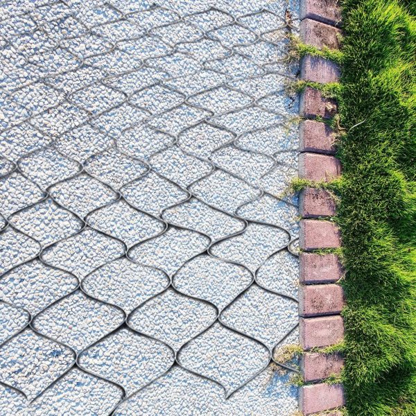 17 x 9 ft ground grid paver geocell grid 2 inch thick gravel ground grid honeycomb geocell permeable pavers for roads parking lots playgrounds trails