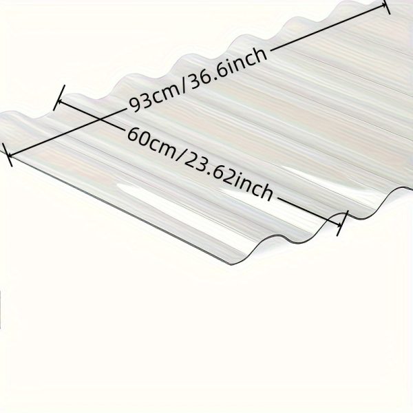 10pcs wavy polycarbonate plastic curved transparent roof panels, easy to install transparent polycarbonate roof panels suitable for greenhouses and warehouses