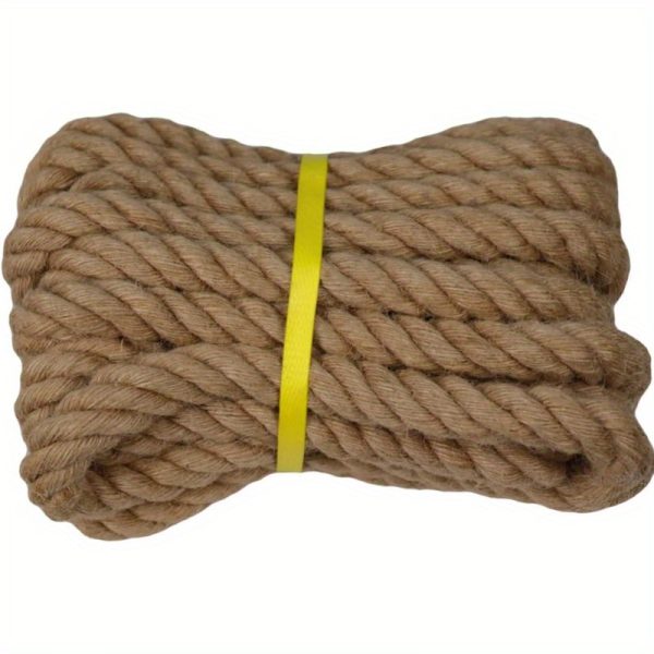twisted manila rope jute rope 1 inch x 10 feet natural thick hemp rope for crafts nautical railings hammock decorating