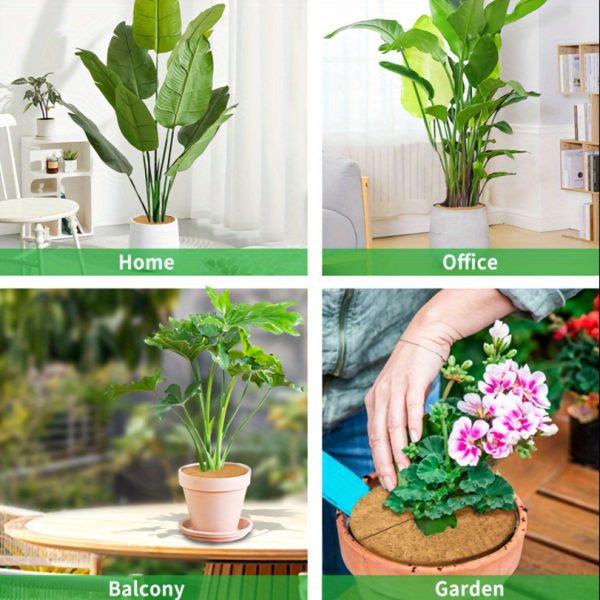 7 pieces of coconut fiber cover ring tree protection mat, 15.7 inch coconut shell tree protection, tree ring mat tree tray plant mulch, suitable for indoor or outdoor use