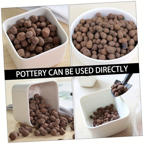 20 lb hydroponic clay pebbles, 5mm 10mm expanded growing medium for aquaponics, drainage & decor